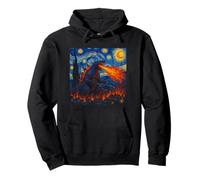 Arte Surrealista Inspirado en la Noche Estrellada de Van Gogh del Monstruo del Caos Sudadera con Capucha