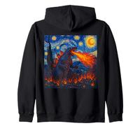 Arte Surrealista Inspirado en la Noche Estrellada de Van Gogh del Monstruo del Caos Sudadera con Capucha