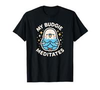 Arte temático de pájaro Loro Lindo My Budgie Meditates Camiseta