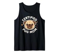 Arte temático de Perro Lindo Certified Pug Mom Camiseta sin Mangas