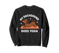 Arte temático de Perro Lindo My Dachshund Does Yoga Sudadera