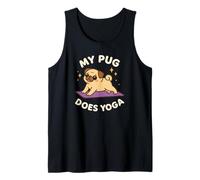 Arte temático de Perro Lindo My Pug Does Yoga Camiseta sin Mangas
