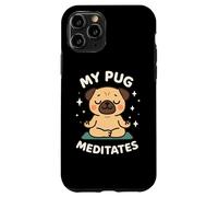 Arte temático de Perro Lindo My Pug Meditates Carcasa para iPhone 11 Pro