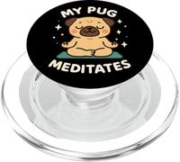 Arte temático de Perro Lindo My Pug Meditates PopSockets PopGrip para MagSafe