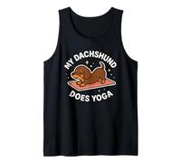 Arte temático de Perro My Dachshund Does Yoga Camiseta sin Mangas