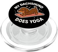 Arte temático de Perro My Dachshund Does Yoga PopSockets PopGrip para MagSafe