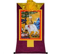 Arte Thangka, Armonía tibetana hecha a mano, brocado Thangka budista cuatro Rui para la decoración del hogar Zen, meditación(Purple,S)