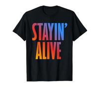 Arte tipográfico con Mensajes Fuertes Camiseta gráfica económica, Hombre, Negro, L