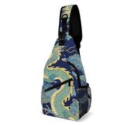Arte Tradicional Chino Del Dragón Mujer Hombre Sling Bag Pequeña Mochila Cruzada Pequeño Mochila Bandolera Para Senderismo Correr Acampar