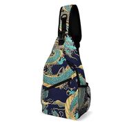 Arte Tradicional Chino Del Dragón Unisex Mochila Bandolera Multiusos Bolsos De Hombro Pequeño Mochila Cruzada Para Trabajo Uso Diario Ciclismo