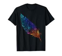 Arte Tribal indígena de Plumas Coloridas nativas Americanas Camiseta