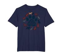 Arte Tributo a los Amantes de los Perros con Estampado de Pata de Perro de My Best Friend Camiseta, Hombre Tallas Grandes, Azul Marino, 2X Alto