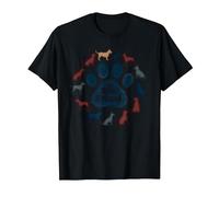 Arte Tributo a los Amantes de los Perros con Estampado de Pata de Perro de My Best Friend Camiseta, Hombre, Negro, XL