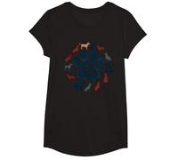 Arte Tributo a los Amantes de los Perros con Estampado de Pata de Perro de My Best Friend Camiseta, Niñas, Negro, XS