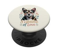 Arte Tributo a Sweet Dog de Toda una Vida de Amor PopSockets PopGrip Adhesivo