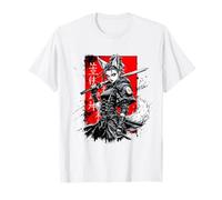 Arte Urbano de Anime Fox Girl Cyberpunk Samurái Camiseta