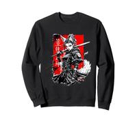 Arte Urbano de Anime Fox Girl Cyberpunk Samurái Sudadera