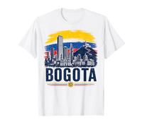 Arte Urbano de la Silueta de Bogotá con Orgullo Colombiano Camiseta