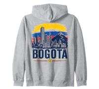 Arte Urbano de la Silueta de Bogotá con Orgullo Colombiano Sudadera con Capucha