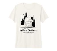 Arte Urbano de Urban Sketcher Camiseta Premium