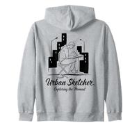 Arte Urbano de Urban Sketcher Sudadera con Capucha