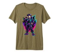 Arte Urbano eléctrico para Jugadores de Anime Cyberpunk Camiseta Premium