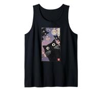 Arte Urbano Estilo Ukiyo-e en xilografía Japonesa Retro con Forma de Gato Camiseta sin Mangas