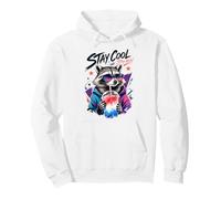 Arte Urbano Stay Cool Stay Wild Raccoon Slushie Sudadera con Capucha