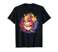 Arte vibrante de ardillas con un toque de colores Camiseta