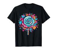 Arte vibrante de piruletas de remolino de caramelo Camiseta