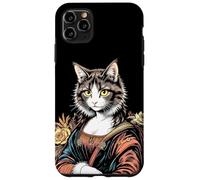 Arte Vintage con Bonito Gatito de Mona Lisa, Amante de los Gatos, Leonardo Da Vinci Carcasa para iPhone 11 Pro MAX