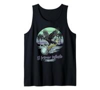 Arte Vintage de Bull Moose Wilderness Earth Tone Nature para Exteriores Camiseta sin Mangas