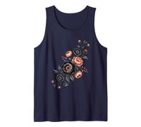 Arte Vintage de Flores Silvestres Bohemio con Flores botánicas prensadas Camiseta sin Mangas