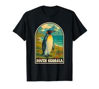 Arte vintage de la vida silvestre costera del pingüino de Georgia del Camiseta