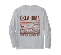 Arte Vintage de Oklahoma: Viento Amplio y Cielo Profundo Manga Larga