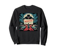 Arte vintage de películas de terror retro Monster Drive-In Sudadera