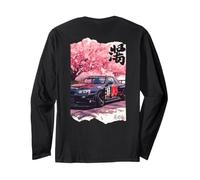 Arte Vintage de Sakura Blossom, Coche de Carreras JDM Legend Drift Manga Larga