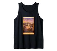 Arte Vintage de Viaje aéreo del Independence Hall de Filadelfia por EE. UU. Camiseta sin Mangas
