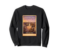 Arte Vintage de Viaje aéreo del Independence Hall de Filadelfia por EE. UU. Sudadera