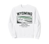 Arte Vintage de Wyoming: Viento Amplio y Espacio Infinito Sudadera