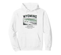 Arte Vintage de Wyoming: Viento Amplio y Espacio Infinito Sudadera con Capucha