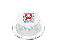 Arte Vintage Dibujado a Mano de If Crabby Please Return To The Beach PopSockets PopGrip para MagSafe