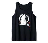 Arte Vintage japonés Sumi-e Enso Circle de Gato de Aspecto Fresco Camiseta sin Mangas