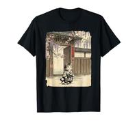 Arte Vintage japonés Sumi-e Samurai de Gato Guay Camiseta