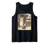 Arte Vintage japonés Sumi-e Samurai de Gato Guay Camiseta sin Mangas