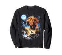 Arte Vintage para Perros de Vizsla Howling at The Moon Sudadera