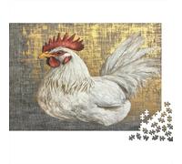 Arte Vintage Rompecabezas de Papel 1000 Piezas Gallina para Adultos Juego Educativo Deco Pared Cartón Grueso 38x26cm/1000pcs