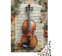 Arte violín Puzle 1000piezas Decoración música clásica Piezas Sin Astillas para Adultos Sin Frustración para Regalo Envío Rápido 38x26cm/1000pcs