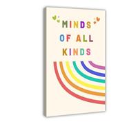 Arte y terapia cognitiva conductual para neurodiversidad TDAH, lienzo póster decorativo para pared, pinturas para sala de estar, dormitorio, decoración de 20 x 30 pulgadas (50 x 75 cm)