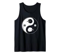 Arte Yin Yang Cat Balance Kitty Zen para Amantes de Las Mascotas Camiseta sin Mangas